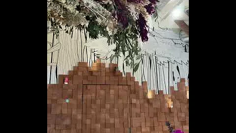 Dried flower chandelier