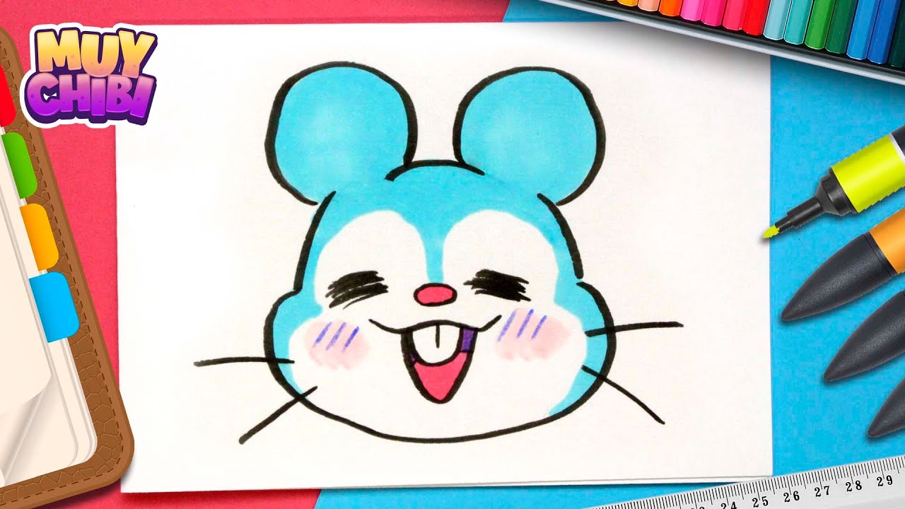 COMO DIBUJAR UN RATON CHIBI - dibujos chibi faciles - APRENDER A ...