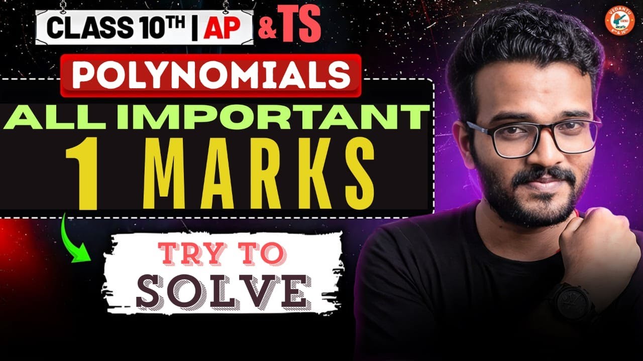 🔥 Polynomials Class 10 | All Important 1 Mark Questions | AP & TS Board