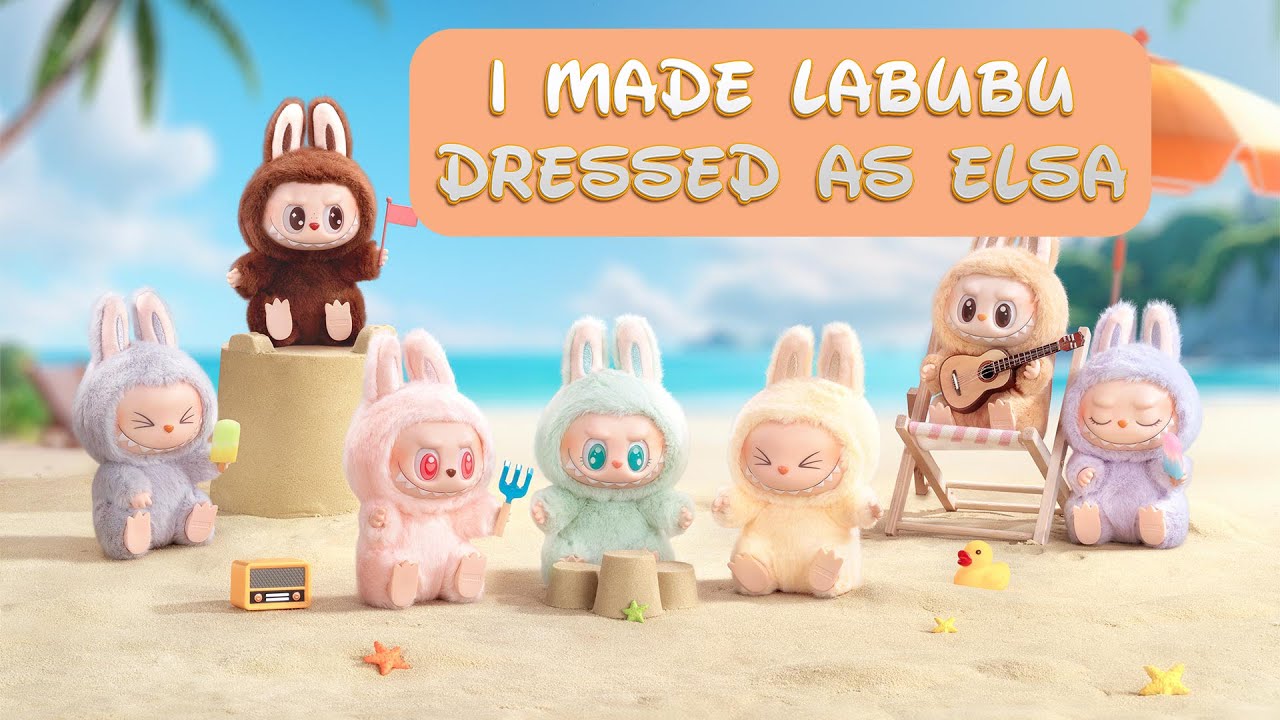 Labubu as Elsa! Trendy Doll Meets Frozen Queen ❄️👑 | Fantasy Clay Sculpture
