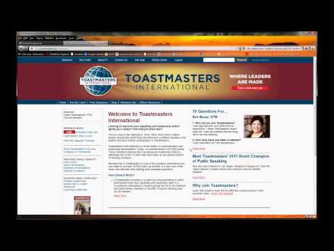 How and Why to Log On to Toastmasters International Website