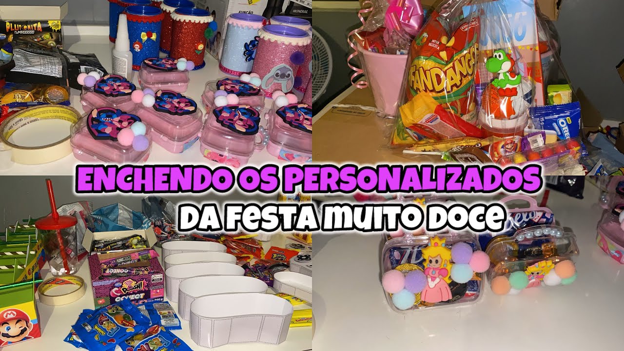 ENCHENDO OS PERSONALIZADOS| caixinhas de papel #personalizadosdeluxo #enchendo #doces
