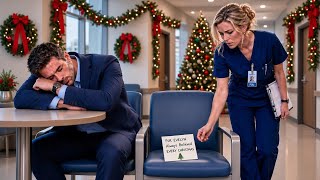 A Nurse Saw the Single Dad Sleeping Alone on Christmas Eve—Then She Read the Empty Chair’s Card