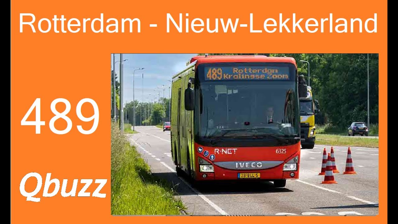 Qbuzz DMG Trajectvideo Buslijn 489 Rotterdam - Nieuw-Lekkerland