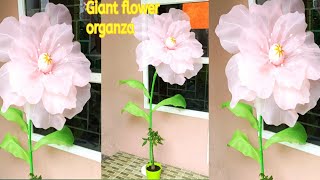 diy GIANT ORGANZA FLOWER || CARA MEMBUAT STANDING BUNGA ORGANZA