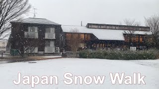 Japan Snow Walk Part 1 2022.02.10 ASMR Ambience Sound Sleep Meditate Tokyo Suburb Snowfall Winter