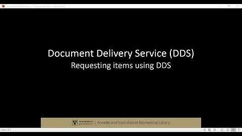 Document Delivery Service (DDS)