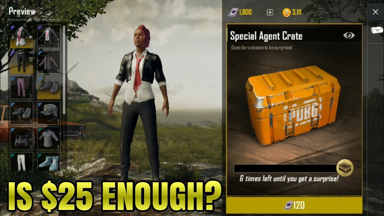 SPENDING $25 TO OPEN 15 SPECIAL AGENT CRATE | PUBG MOBILE ... - 