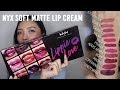 NYX Soft Matte Lip Cream Swatches (Bahasa Indonesia) | GELANGELICCA