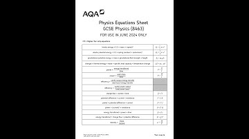 2024 AQA GCSE Physics Insert Paper 1 8463 1f FoundATIon Tier