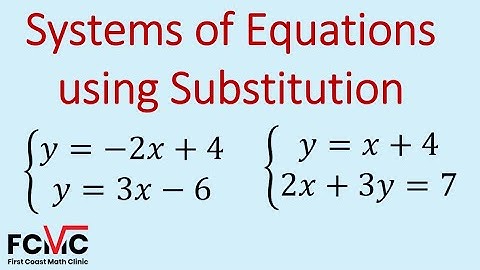 How to Solve Systems of Equations using Substitution Introduction