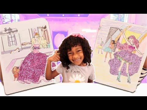 barbie-princess-vs-barbie-pop-star-coloring-pages-for-kids---glitter-toy-art