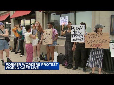 Former workers protest