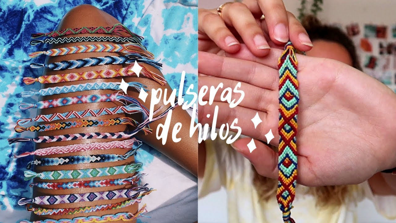 HAZ PULSERAS PARA REGALAR A TU MEJOR AMIGA/O ❤️5 IDEAS DE HILO ENCERADO -  Tutoriales Belen 