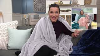 Berkshire Super Oversized 60" x 80" Solid Velvet Soft Throw on QVC