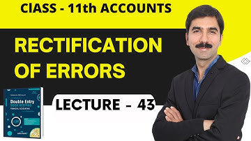 #43 Rectification Of Errors - Class 11th - Chapter 17 - Q36 TS Grewal Solutions 2022