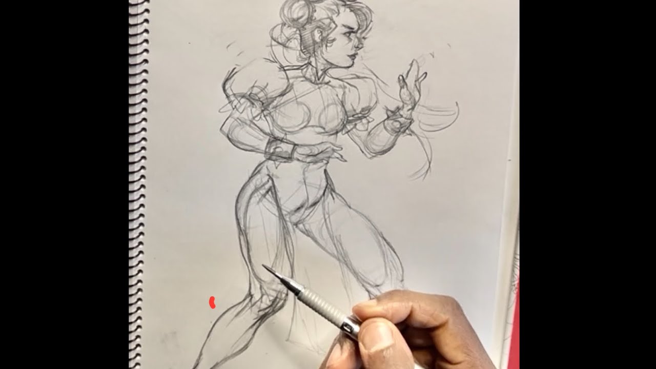 How to Draw Chun-Li's Legs - YouTube