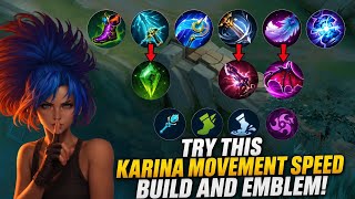 TRY THIS KARINA MOVEMENT SPEED BUILD & EMBLEM!!! (Karina Build & Emblem for Season 41?!)
