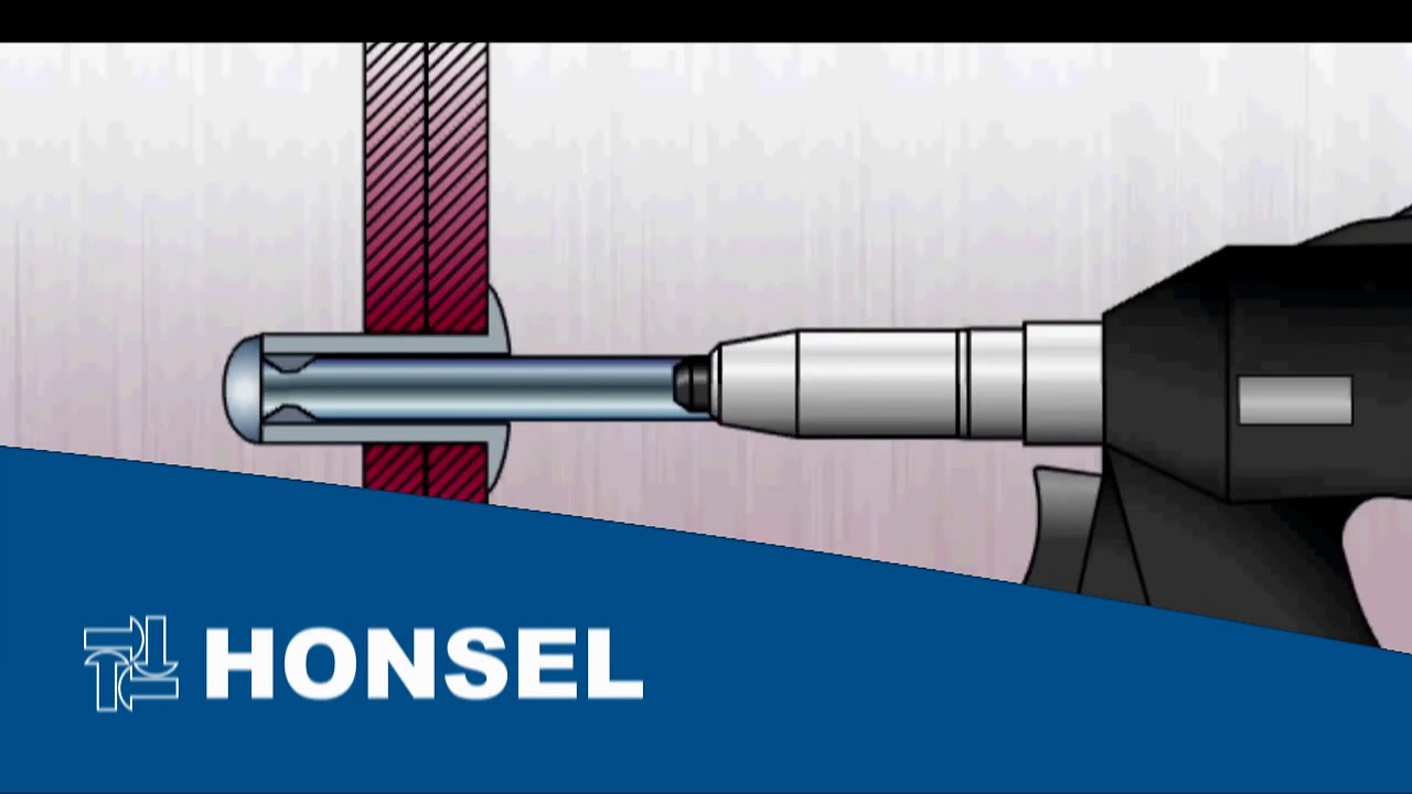 HONSEL. Funktionsweise Blindniete.