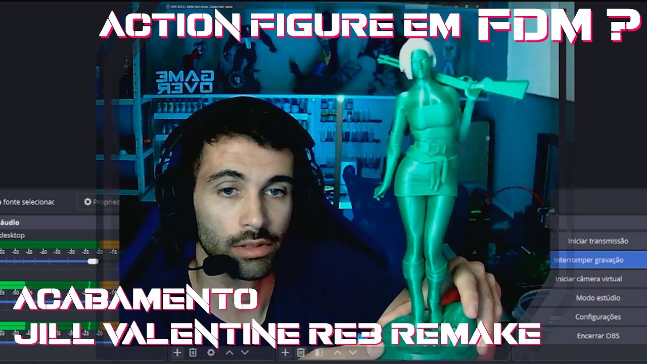 Action Figure impressão 3D FDM #1. Como faço o acabamento 👉 Jill Valentine – Resident Evil 3 Remake