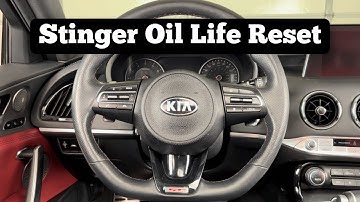 2021 Kia Stinger - How To Reset Oil Life Light - Oil Change Service Maintenance Reset
