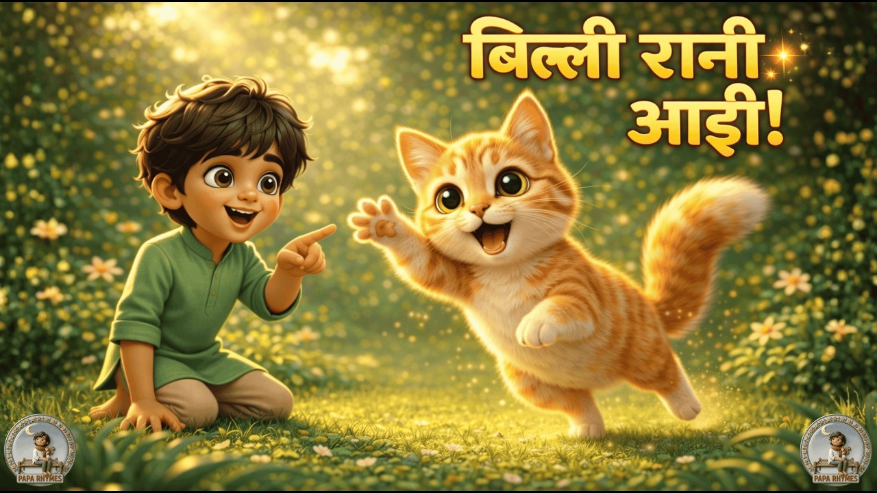 बिल्ली रानी आई! | Billi Rani Cat Song 🐱 | Hindi Rhymes for Kids | Papa ...