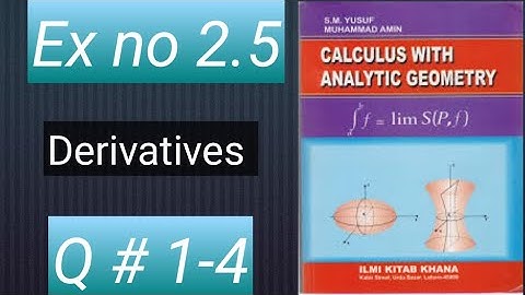 HOW TO SOLVE Q NO 1-4 EX no 2.5 CH 2  Differentiability BSC ADP MATH 3RDYEAR PART1 CALCULUS SM YUSUF