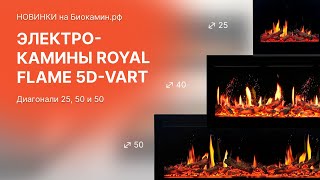 Обзор электрокаминов Royal Flame 5DVart, диагонали: 25, 40 и 50Opti-V в корпусе Vision. НОВИНКА!