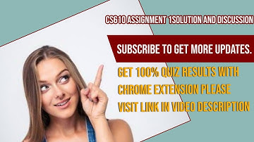 CS610 ASSIGNMENT 1 SOLUTION AND DISCUSSION SPRING 2020