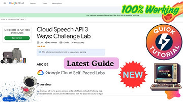 Cloud Speech API 3 Ways: Challenge Lab #ARC132 [New & Easy]  #qwiklabs #arcade