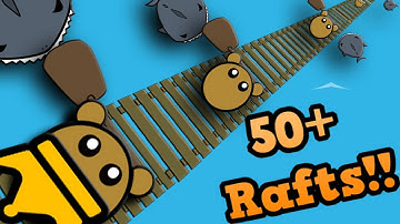 RAAAAFT.IO - LONGEST RAFT EVER!! // 50+ Rafts (Raft Funny Moments)