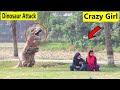 Dinosaur Attack Prank On Cute Girls || Jurassic World Attack In Real Life So Funny Public Reaction
