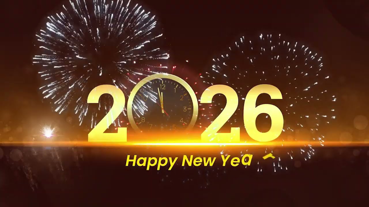 Happy New Year 2026  motion graphic tutorial after effects Free Open File Description_ Link