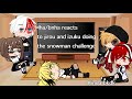 Mha/bnha reacts to jirou and izuku doing the snowman challenge/ kinda bkdk/ read desc please 😙👍🏼