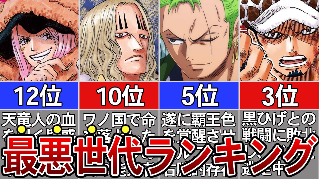 【ONEPIECE】最悪の世代最強ランキングTOP12※ネタバレ注意 - YouTube