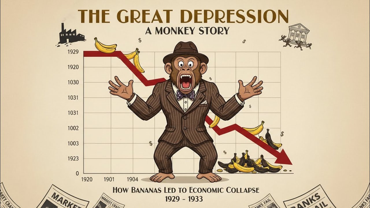 The Great Depression: A Monkey Story 🍌 (How Bananas Crashed the Economy)
