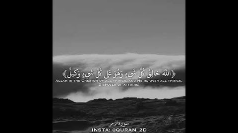 تلاوه رائعه للقارئ/ عمرالدريويز(الله خالق كل شيئ وهو على كل شي وكيل)