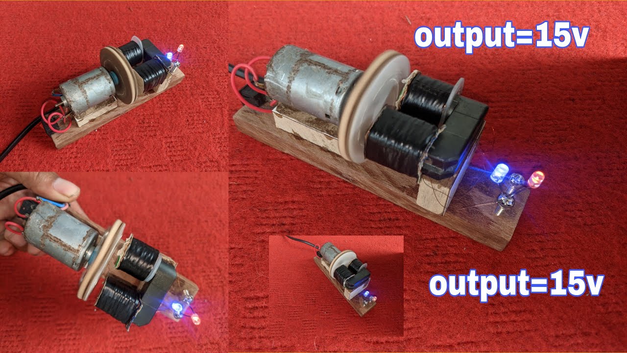How to make a powerful generator 15v DIY Mini generator 2023 YouTube