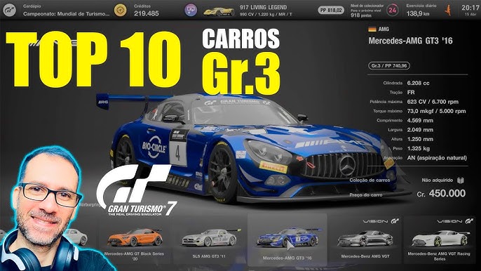 Top 10 Carros Gr.3 Mais Rápidos - Gran Turismo 7 🚘 