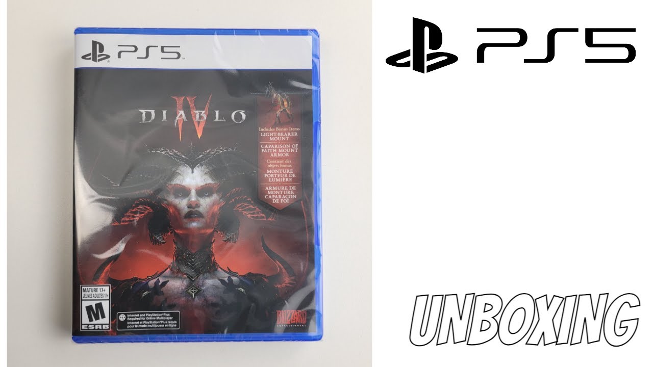 DIABLO 4 PS5 GAME UNBOXING 