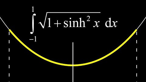 Arc length of cosh(x) on -1 to 1:  finding the arc length of the hyperbolic cosine.