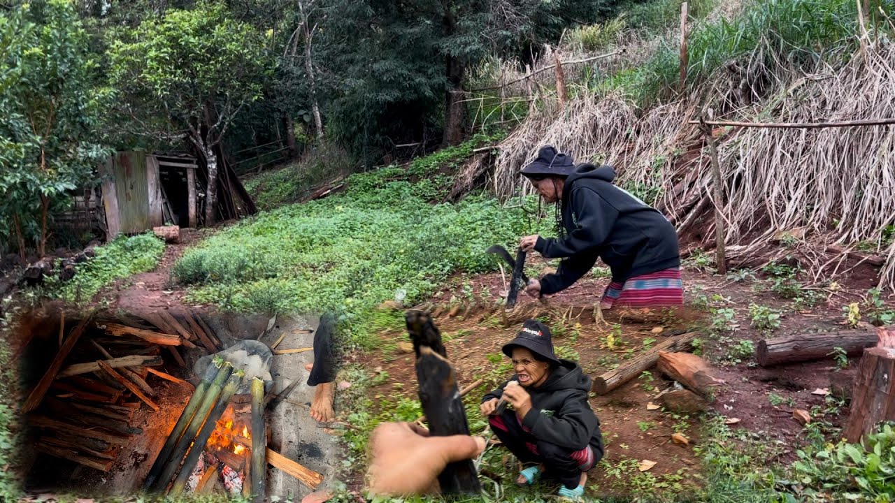 ตื่นเต้นมากทำข้าวหลามครั้งแรกไหม้ไป1กระบอก