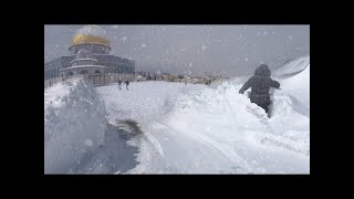 "السماء سقطت على فلسطين والأردن وسوريا" تساقط ثلوج غير مسبوق screenshot 4