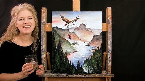 Learn How to Paint FLIGHT OF THE IMAGINATION with Acrylic - Paint and Sip - Step by Step Tutorial