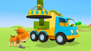 The crane truck with the big magnet. Helper cars are ready to go. Puppy needs help. New cartoons. by Helper Cars 14,205 views 1 day ago 25 minutes