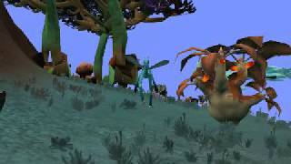 Playing Spore, and Almost destroyed a love bird! XD