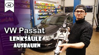 VW Passat 3C B6 Steering Column (ELV) Steering Column Lock Removal | Remove steering column |