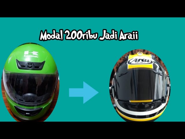 Bikin Helm ala ala arai basic helm ninja ijo - YouTube