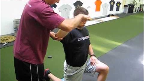 Half-Kneeling Manual Resistance External Rotation at 90 degrees - scapular plane