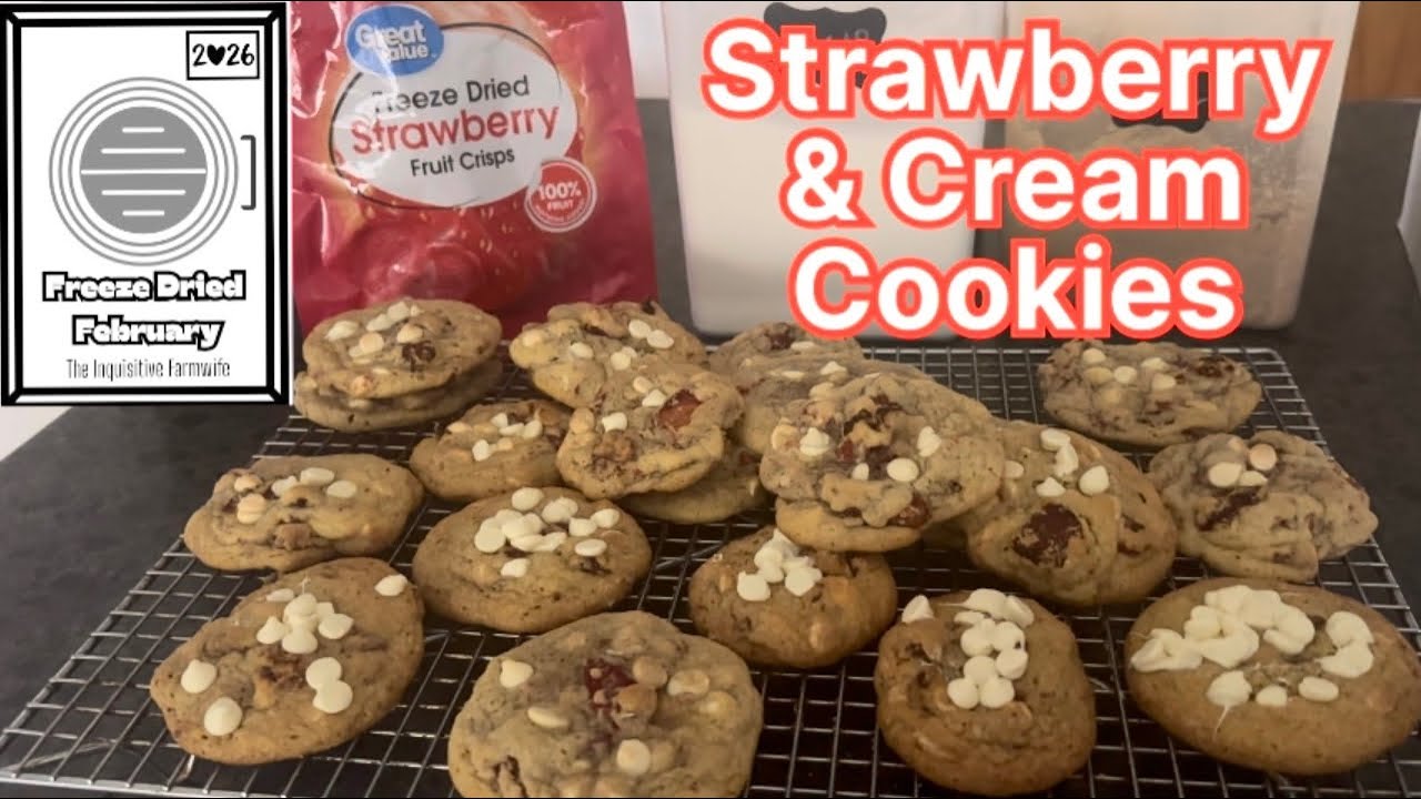 Печенье «Клубника со сливками» с использованием сублимированной клубники 🍓